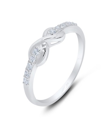 Infinite with Pave CZ Silver Ring NSR-2890